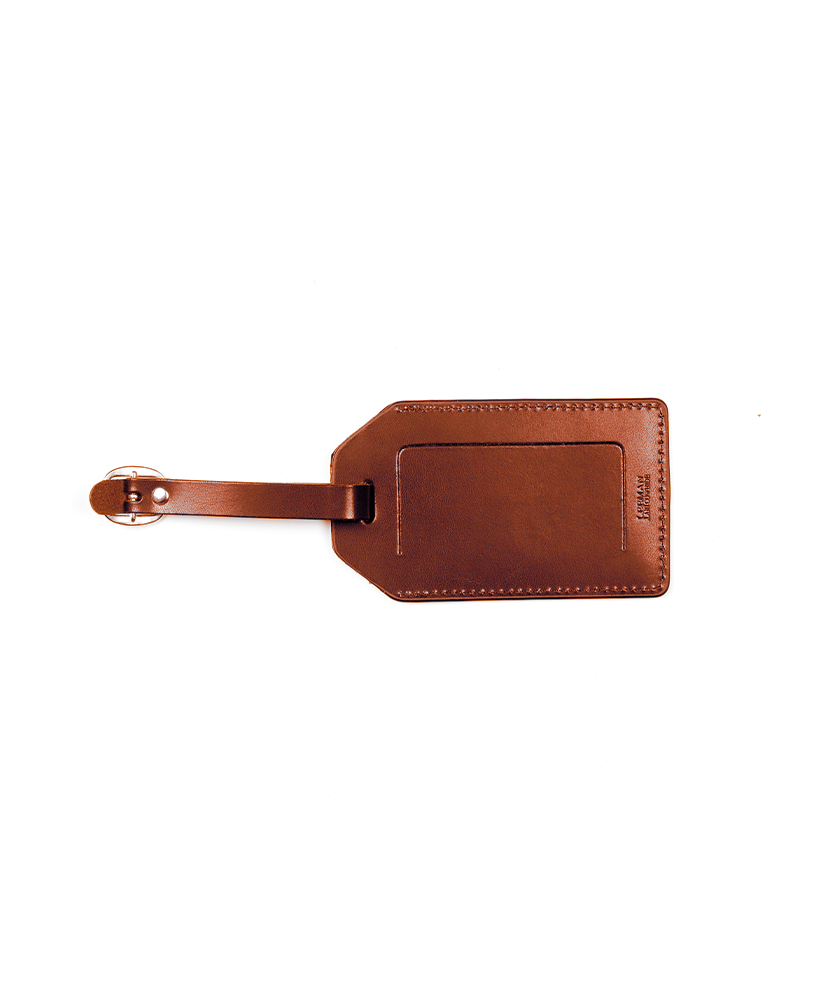Primary image St. Jude Leather Luggage Tag - Brown